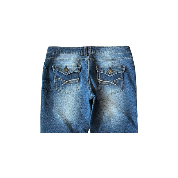 SO Capri Jeans Low Rise Stretch Denim Junior Size 11 Blue - Picture 5 of 7